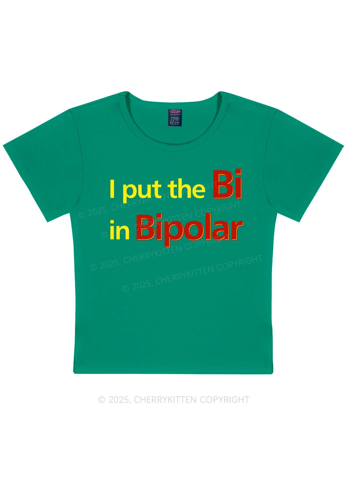 Bi In Bipolar Y2K Baby Tee Cherrykitten