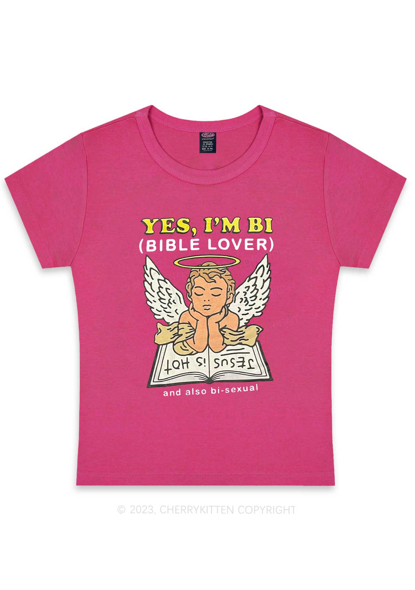 Curvy Bible Lover Y2K Baby Tee Cherrykitten