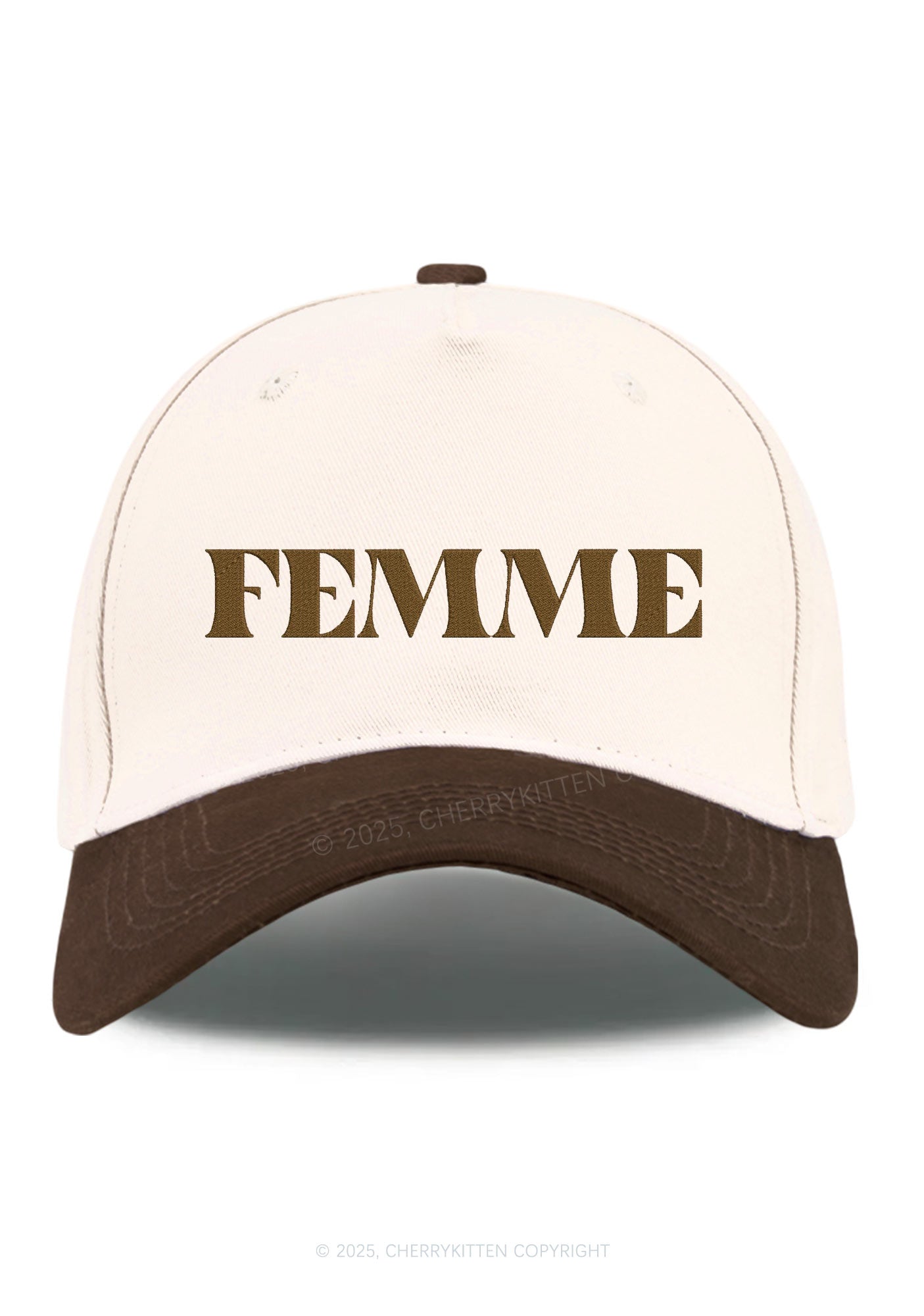 Embroidered Femme Pride Y2K Color Block Baseball Cap Cherrykitten
