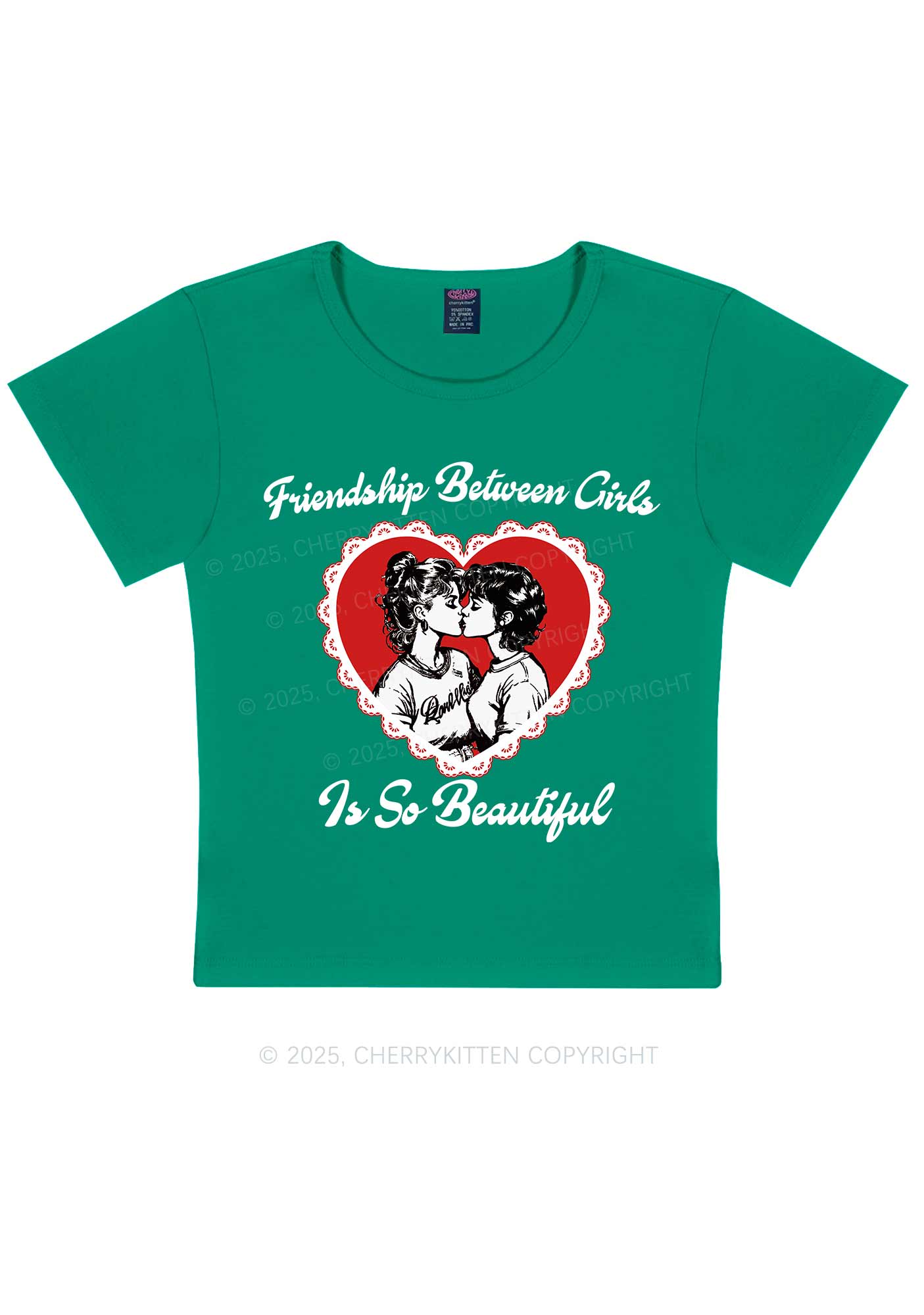 Friendship Between Girls Pride Y2K Baby Tee Cherrykitten