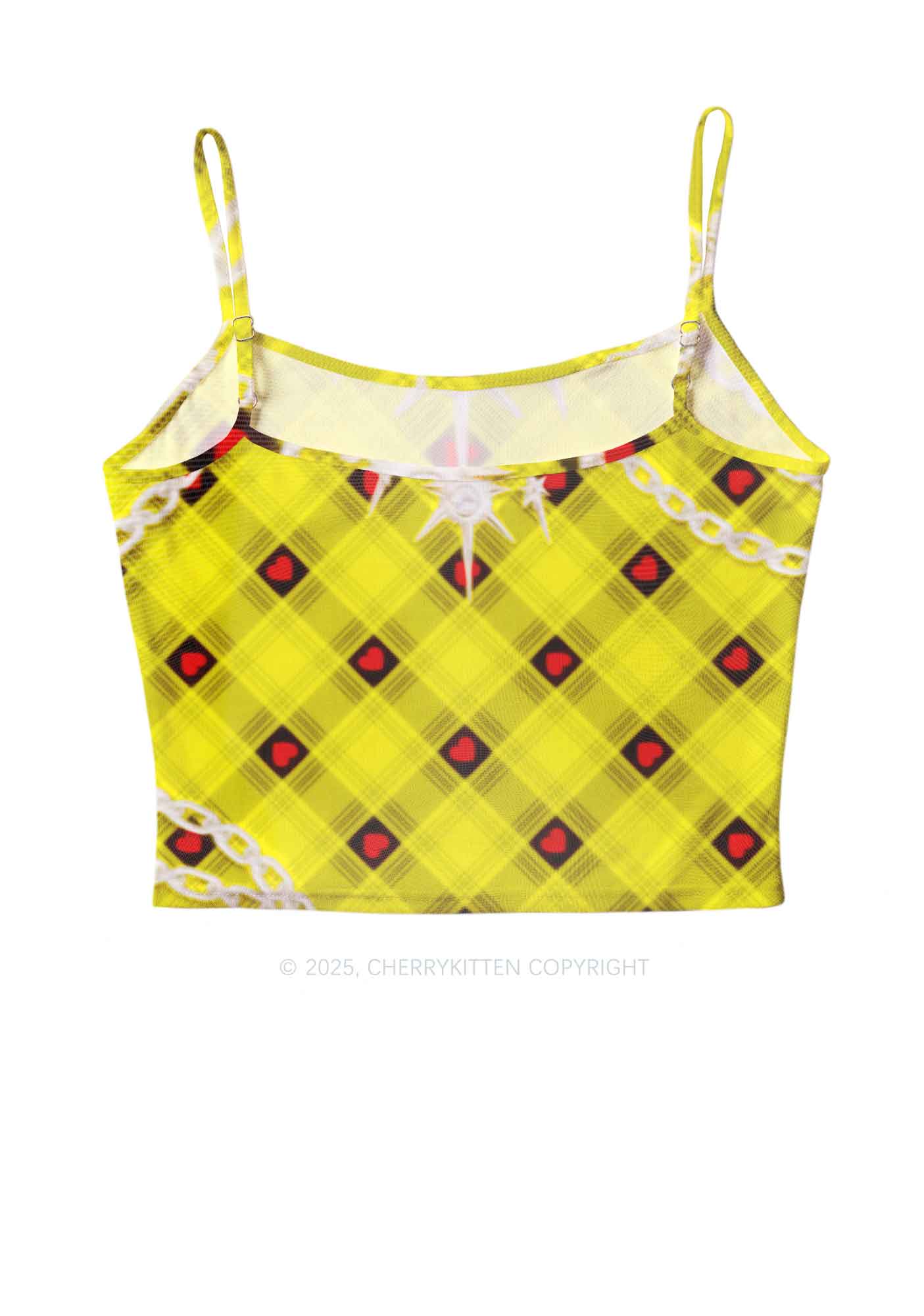 Star Chain and Hearts Y2K Mesh Cami Tank Cherrykitten