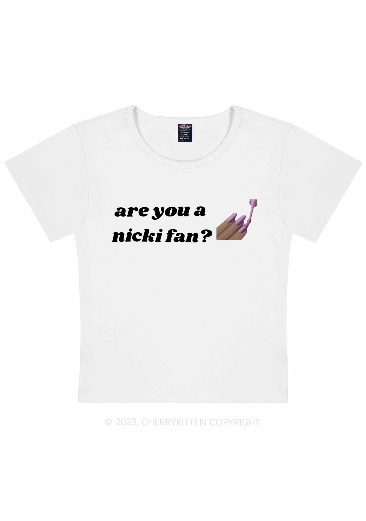 Are You Nicki Fan Y2K Baby Tee Cherrykitten