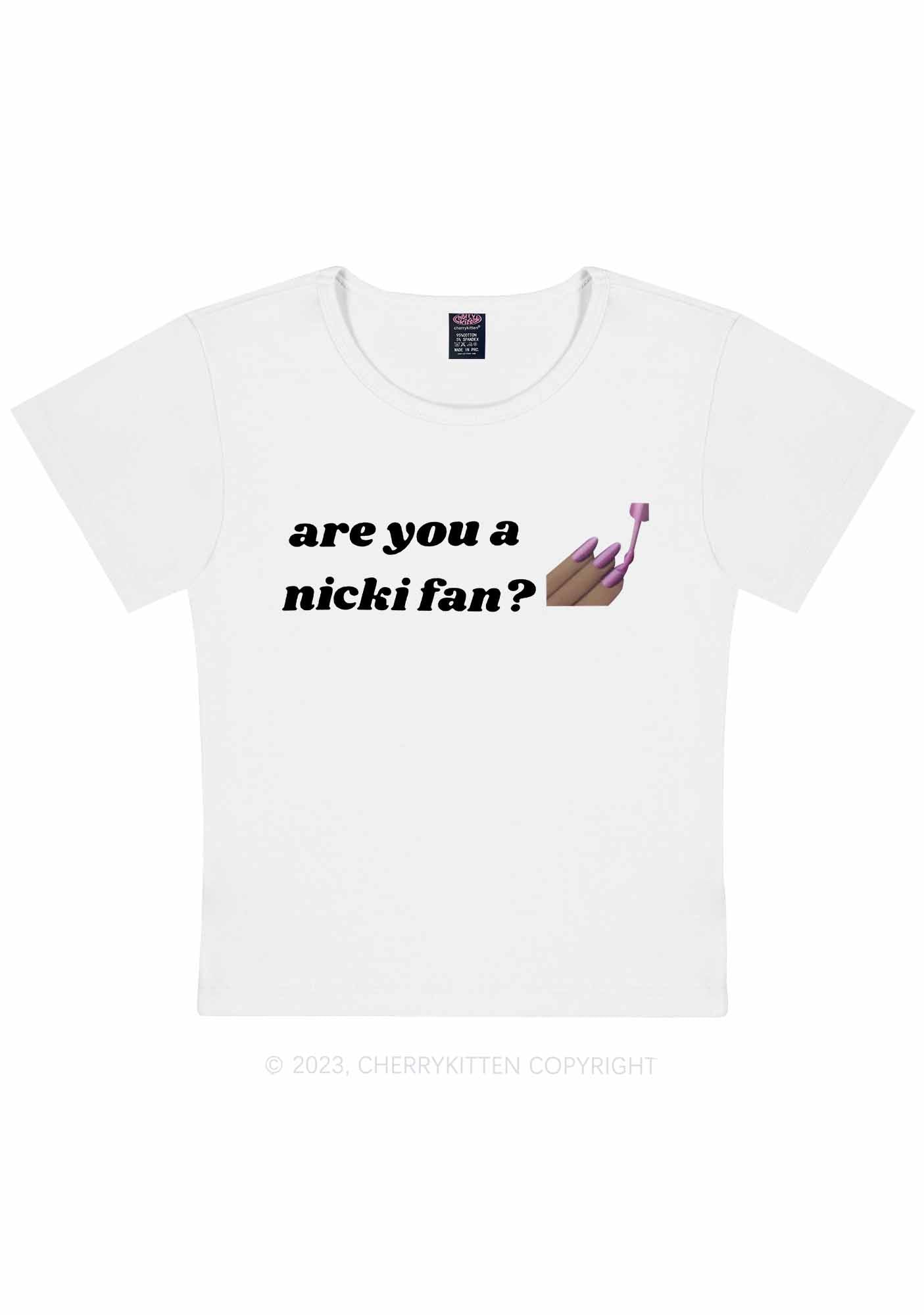 Are You Nicki Fan Y2K Baby Tee Cherrykitten