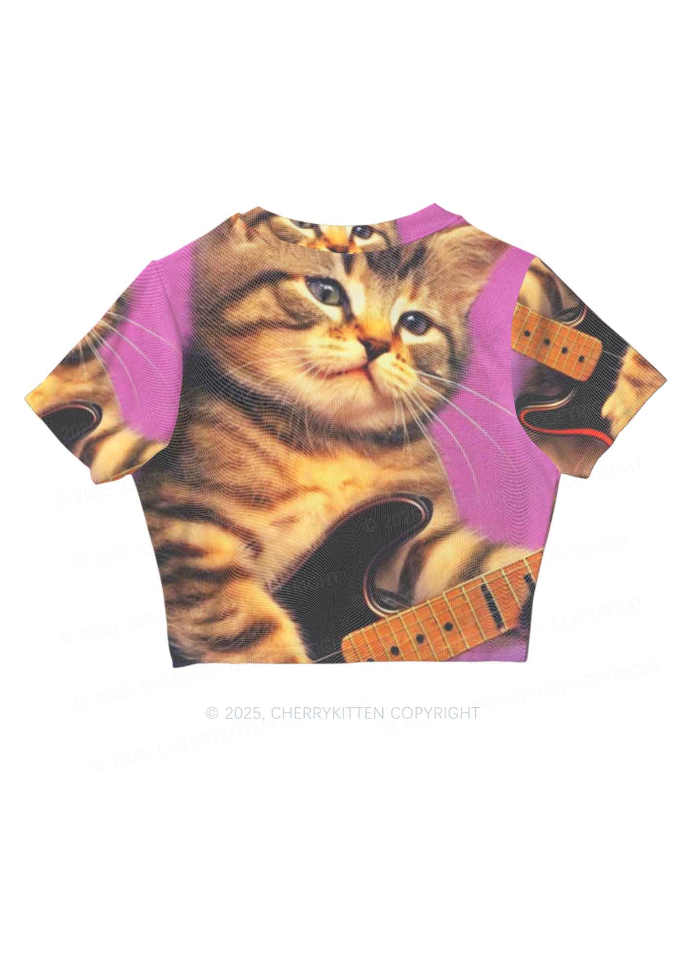 Rock Kitten Y2K Mesh Crop Top Cherrykitten