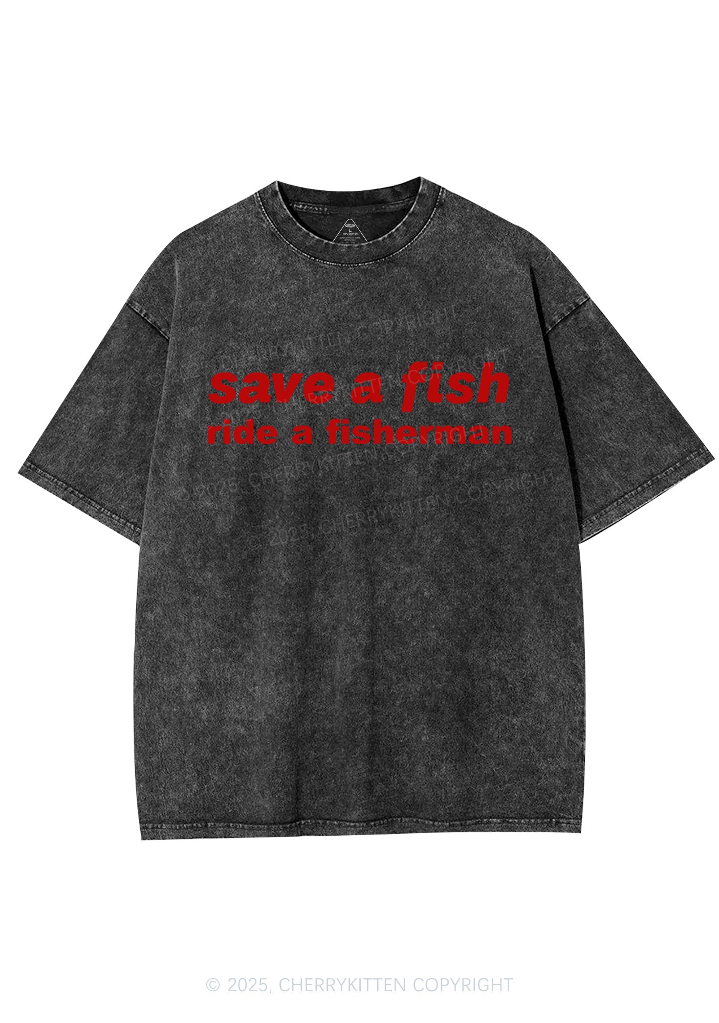Save A Fish Y2K Shirts Washed Tee Cherrykitten