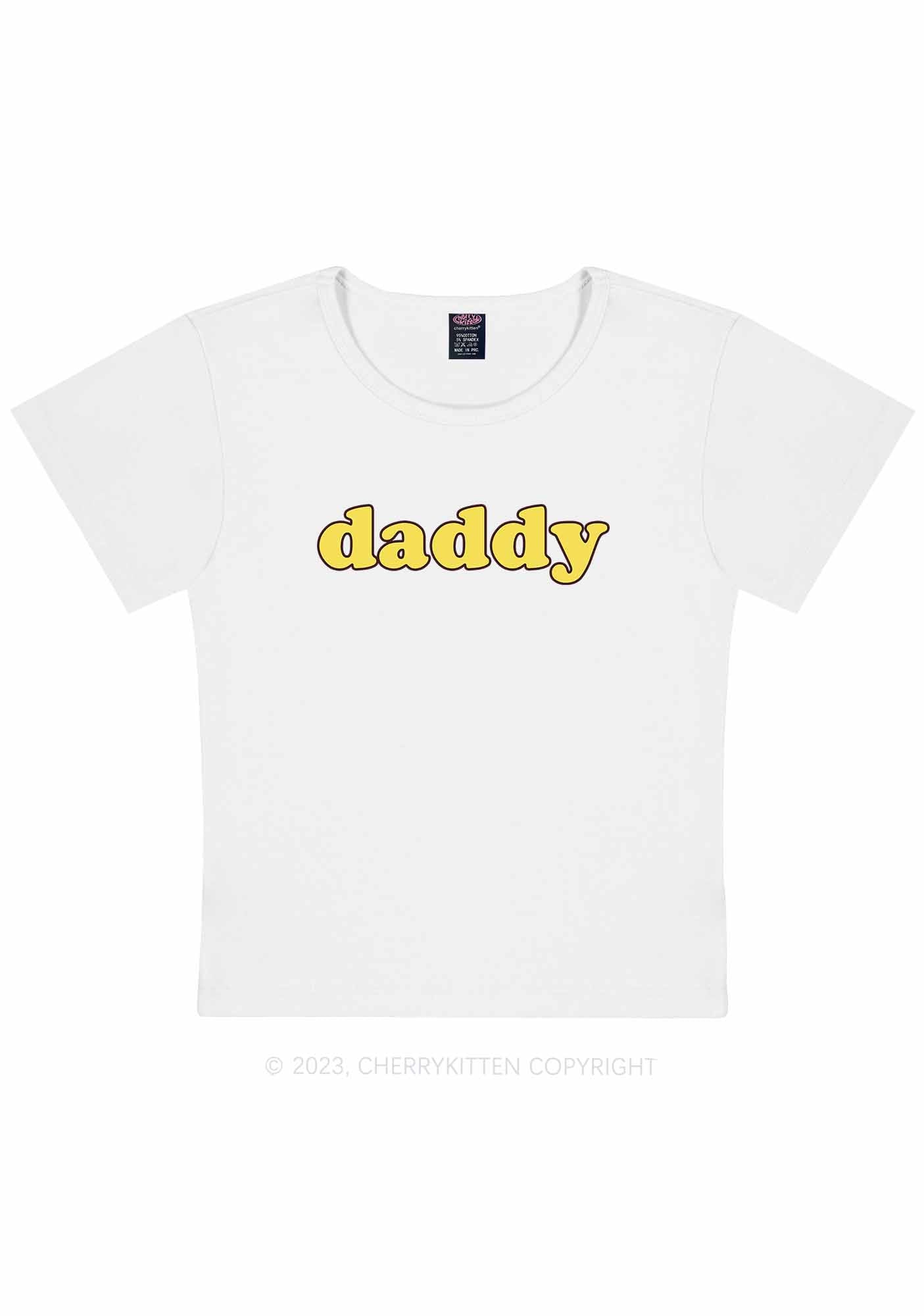 Just Daddy Y2K Baby Tee Cherrykitten