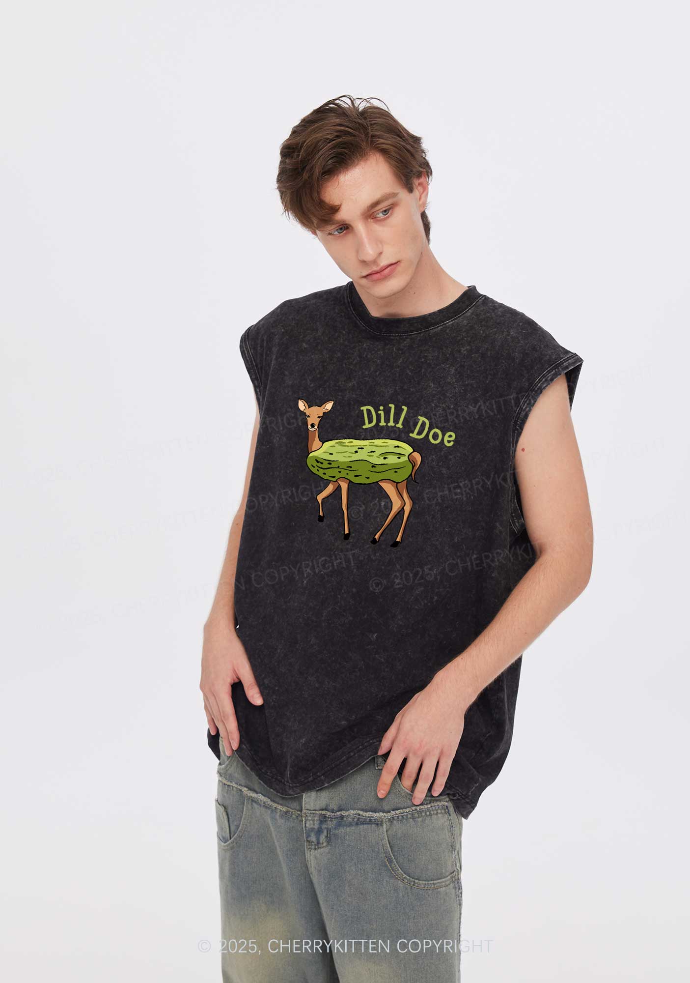 Dill Doe Y2K Washed Muscle Tank Cherrykitten