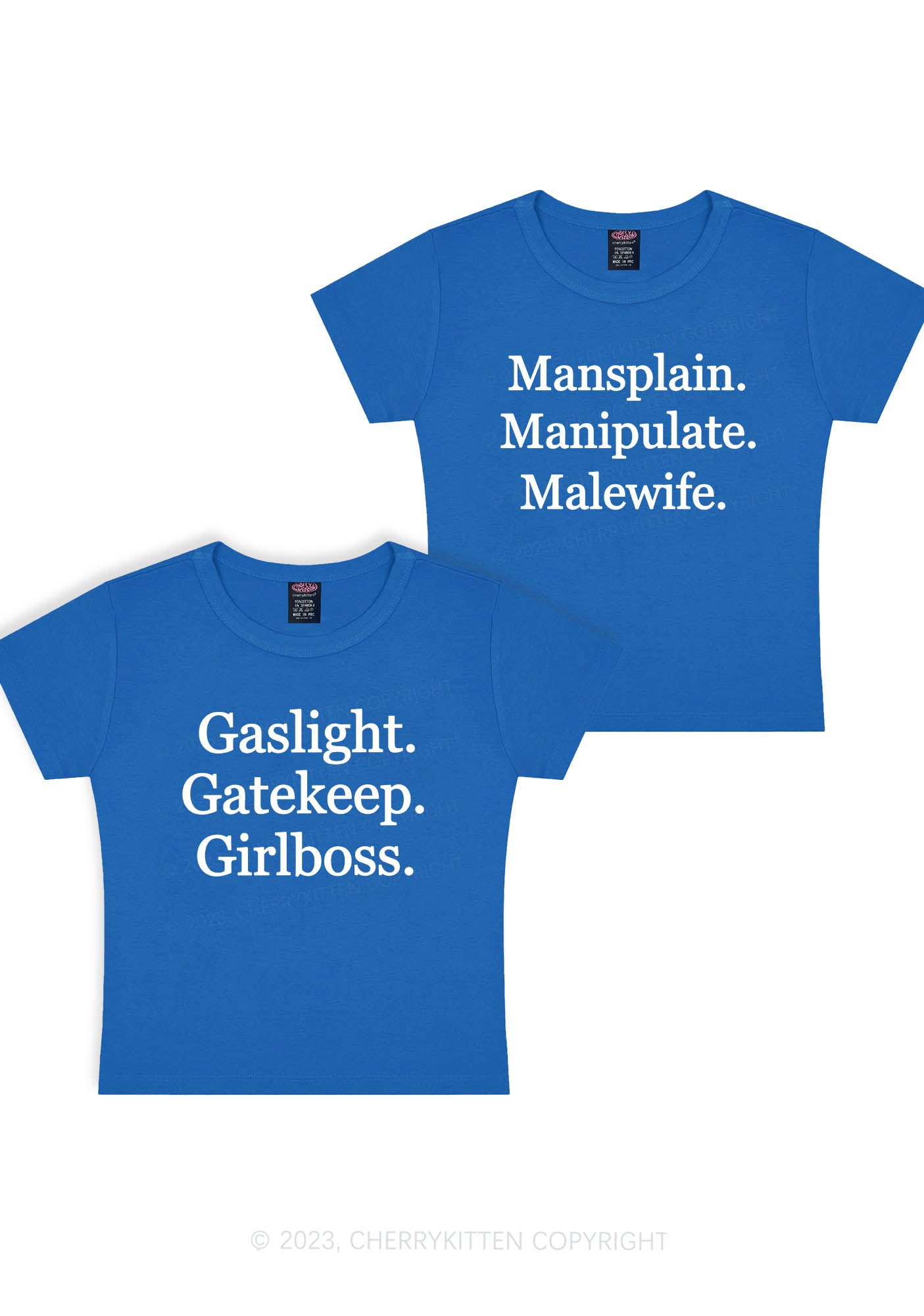 Girlboss Malewife Y2K Baby Tee Cherrykitten