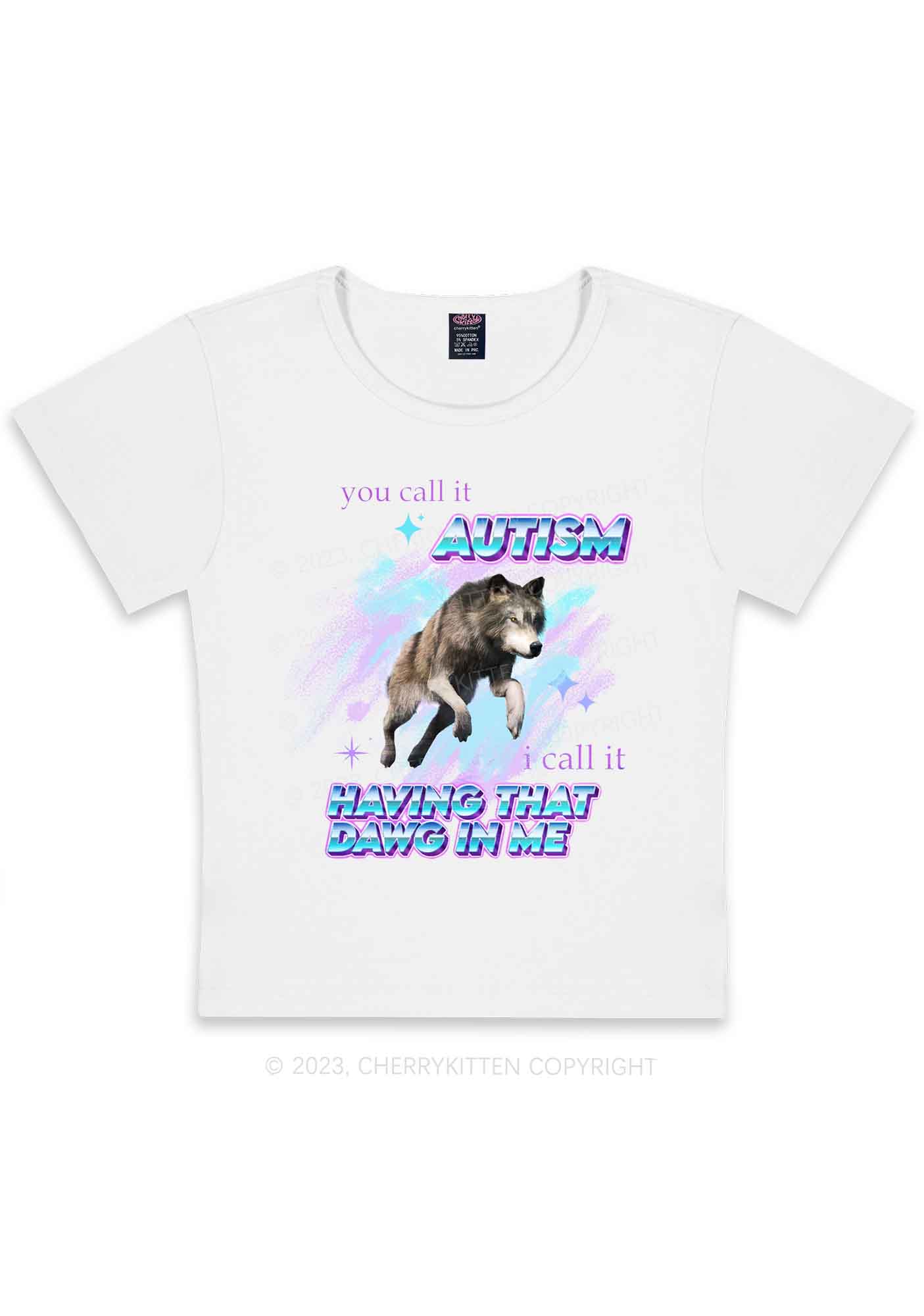 Curvy I Have That DAWG In Me Y2K Baby Tee Cherrykitten