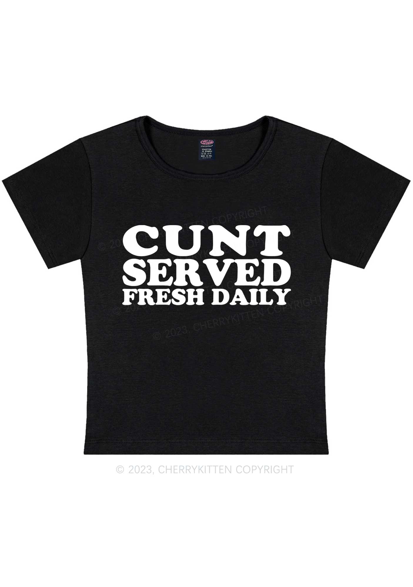 Curvy Fresh Daily Y2K Baby Tee Cherrykitten