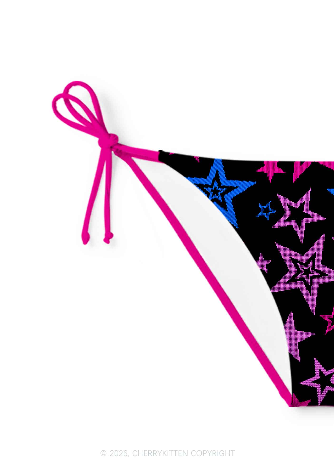 Bisexual Star Pride Y2K Print Bikini Set Cherrykitten