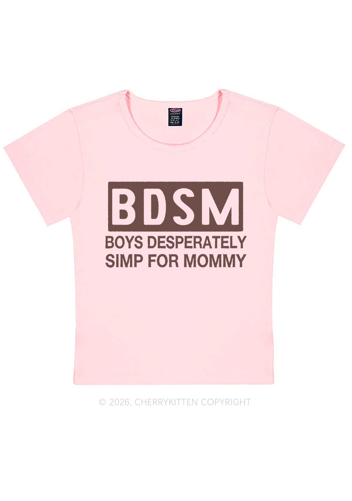 Boys Desperately Simp For Mommy Y2K Baby Tee Cherrykitten