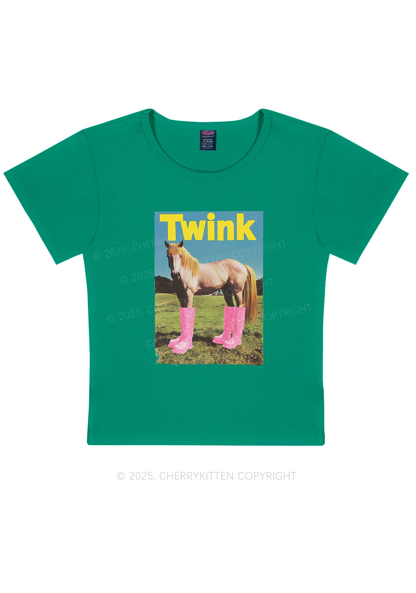 Twink Pony Pride Y2K Baby Tee Cherrykitten