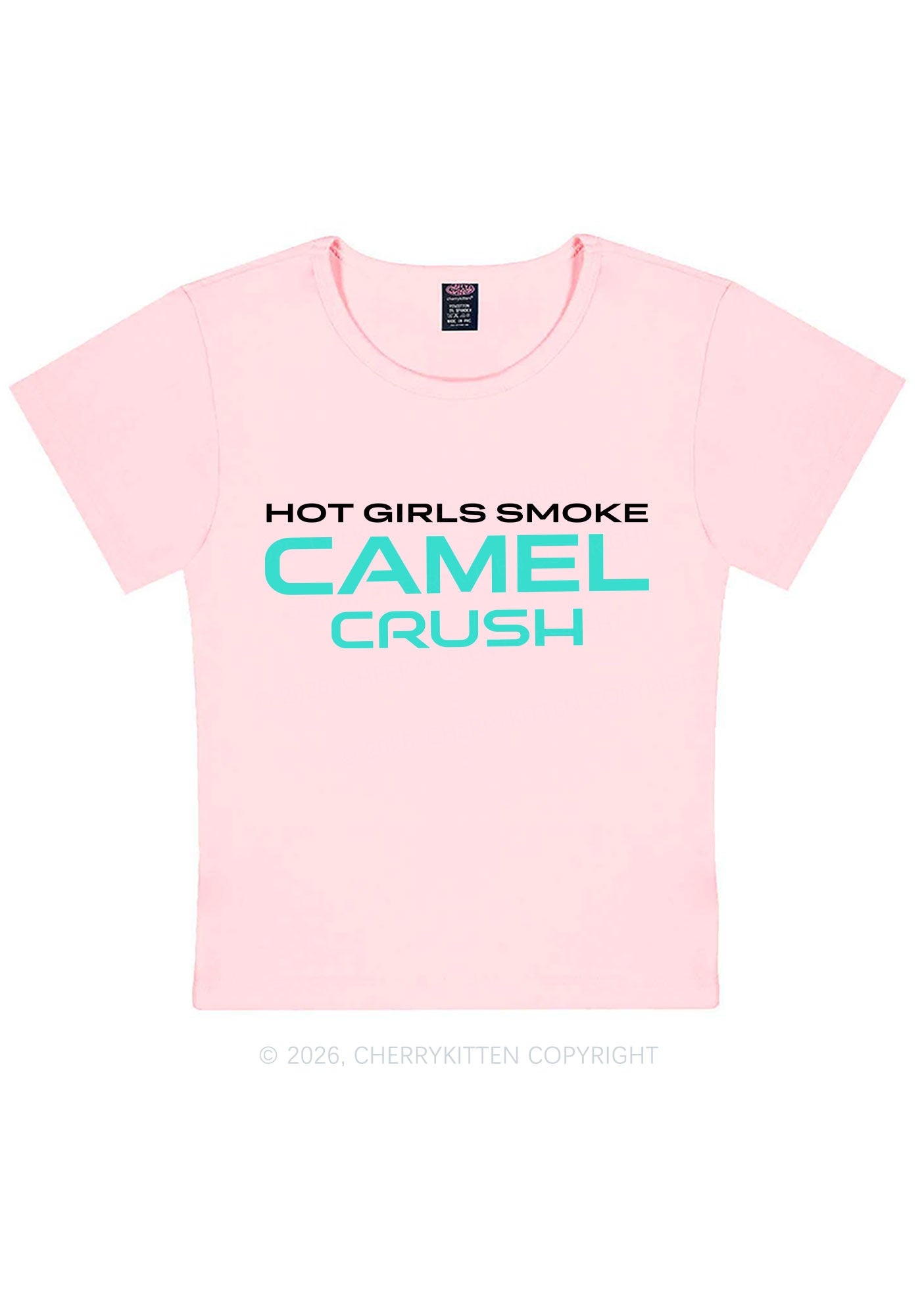 Hot Girls Smoke Mint Y2K Baby Tee Cherrykitten