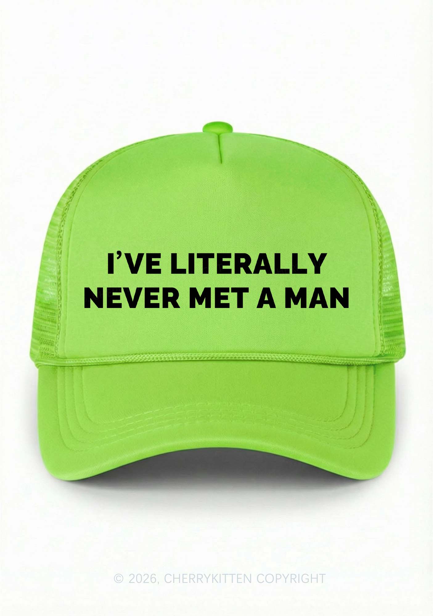 Never Met A Man Pride Y2K Trucker Hat Cherrykitten