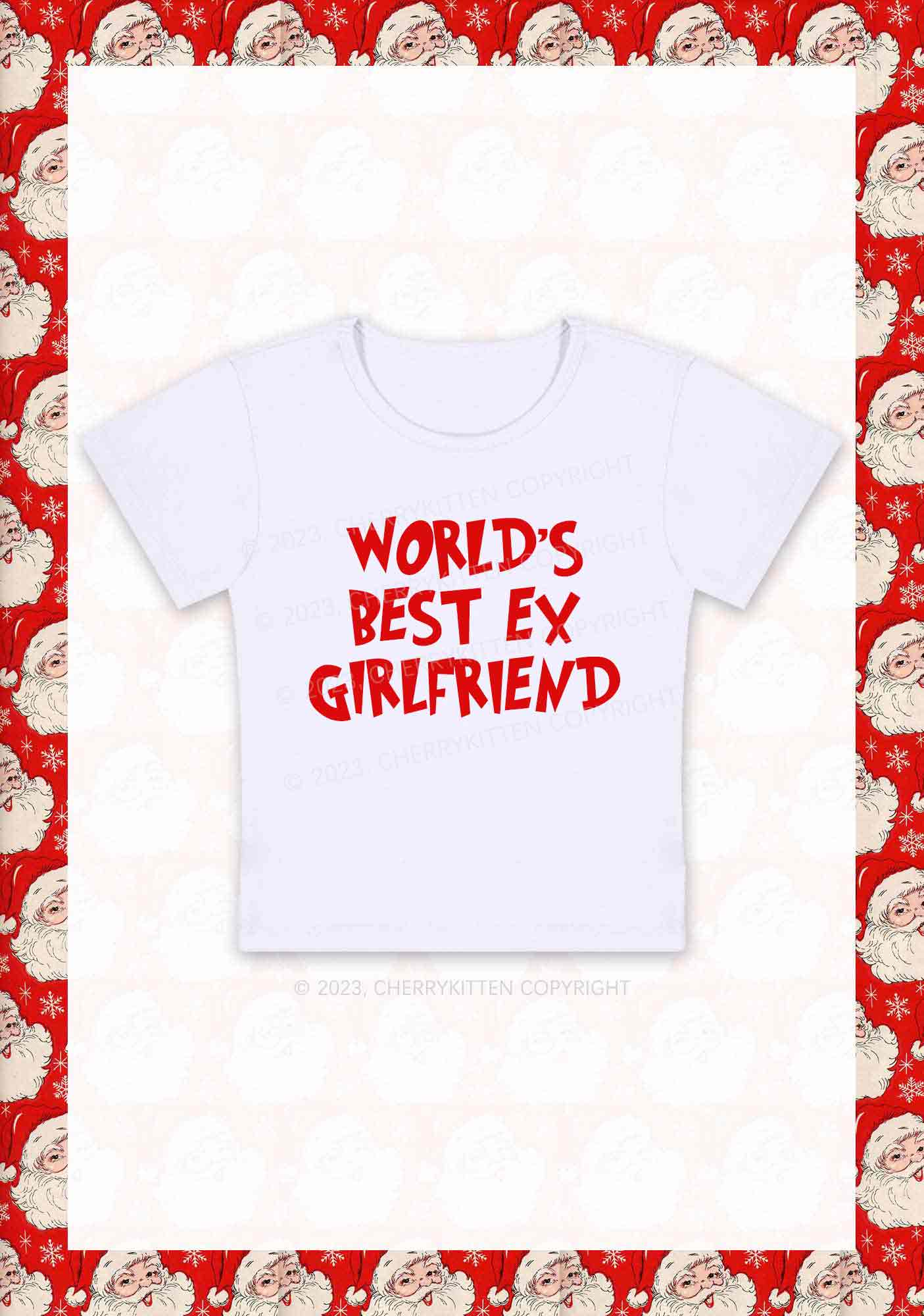 World's Best Ex Girlfriend Christmas Y2K Baby Tee Cherrykitten