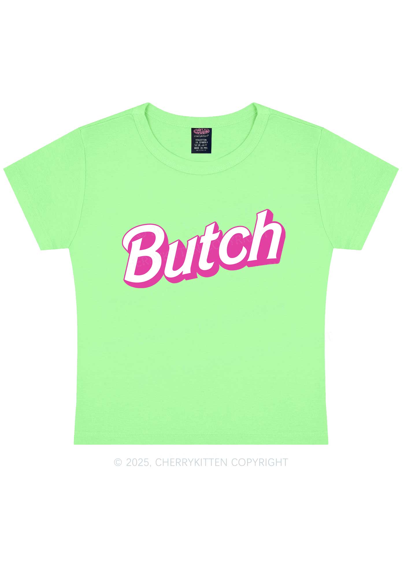 Pink Butch Y2K Baby Tee Cherrykitten