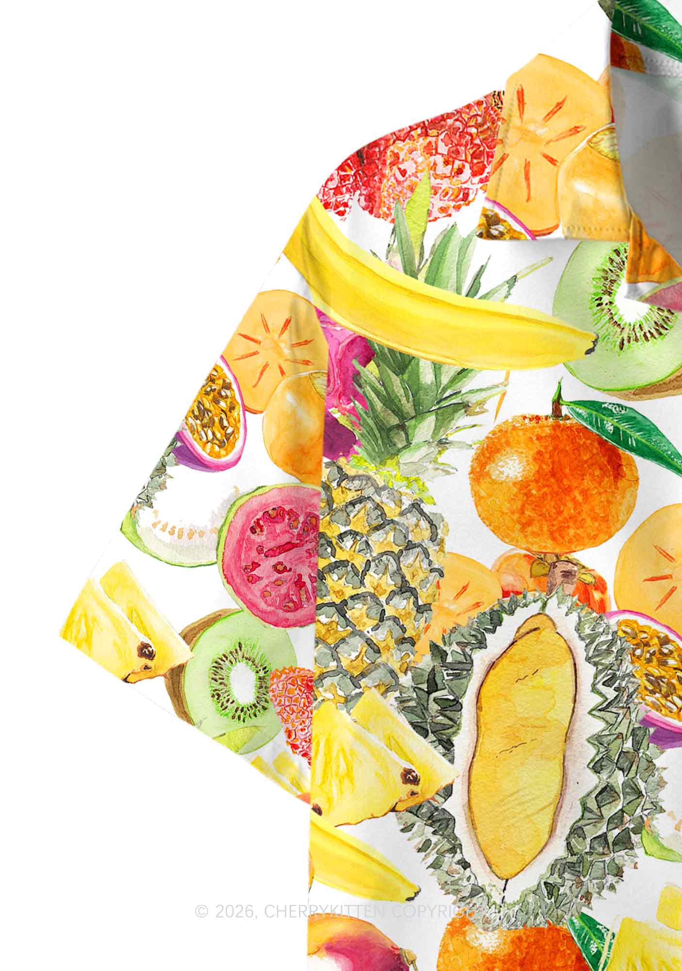 Tropical Fruit Pride Y2K Print Hawaiian Shirt Cherrykitten