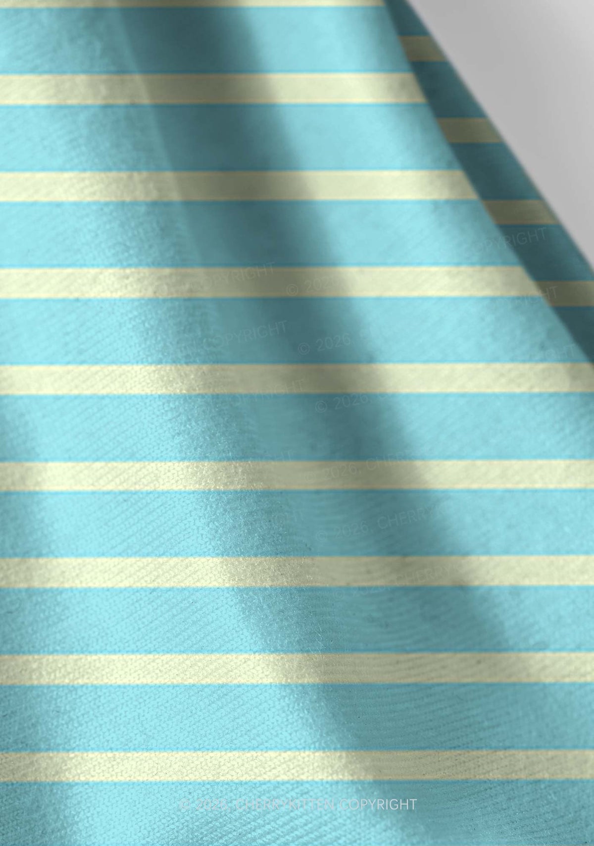 Mint Yellow Stripes Y2K Print Headband Cherrykitten