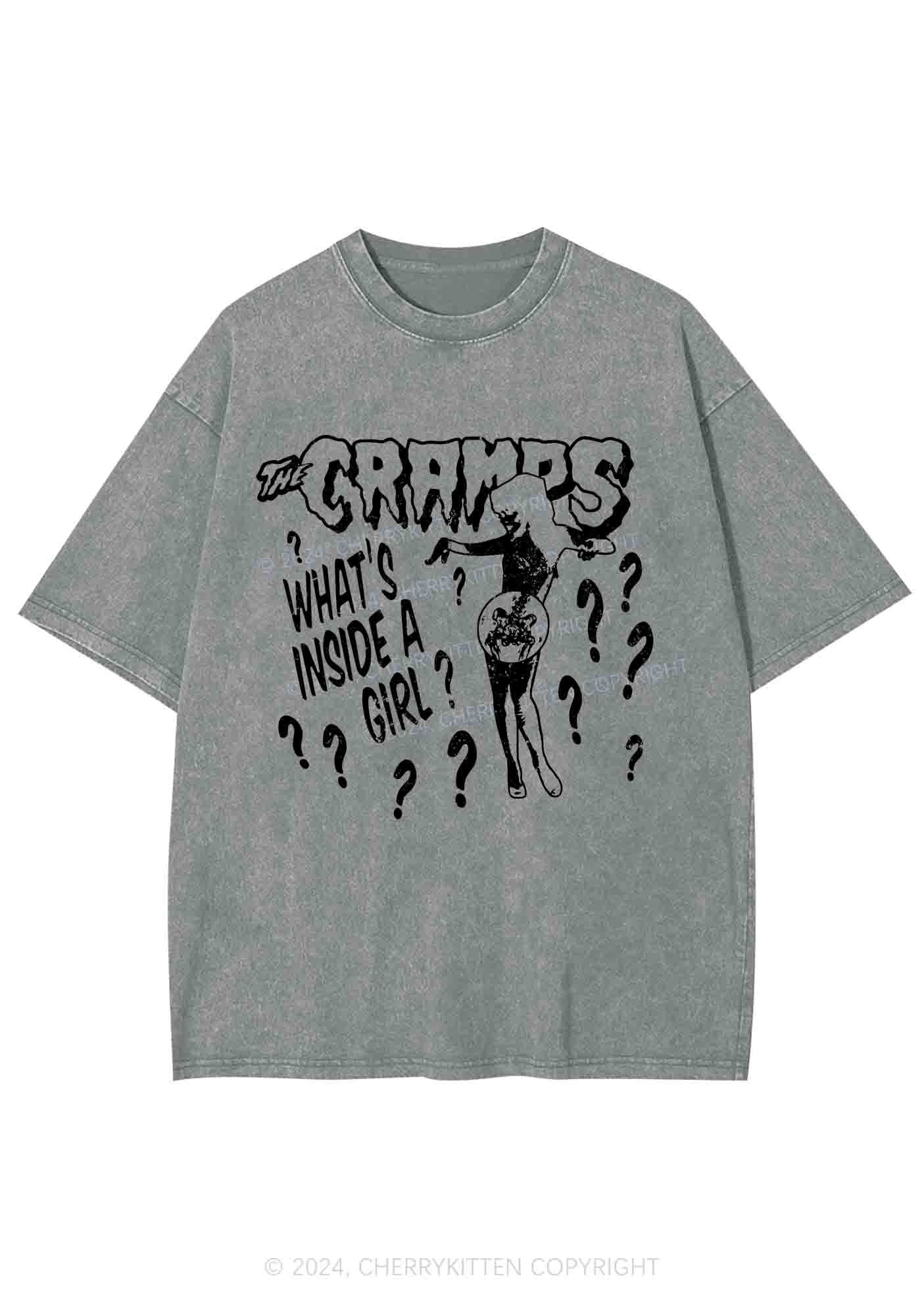 What's Inside A Girl Y2K Washed Tee Cherrykitten