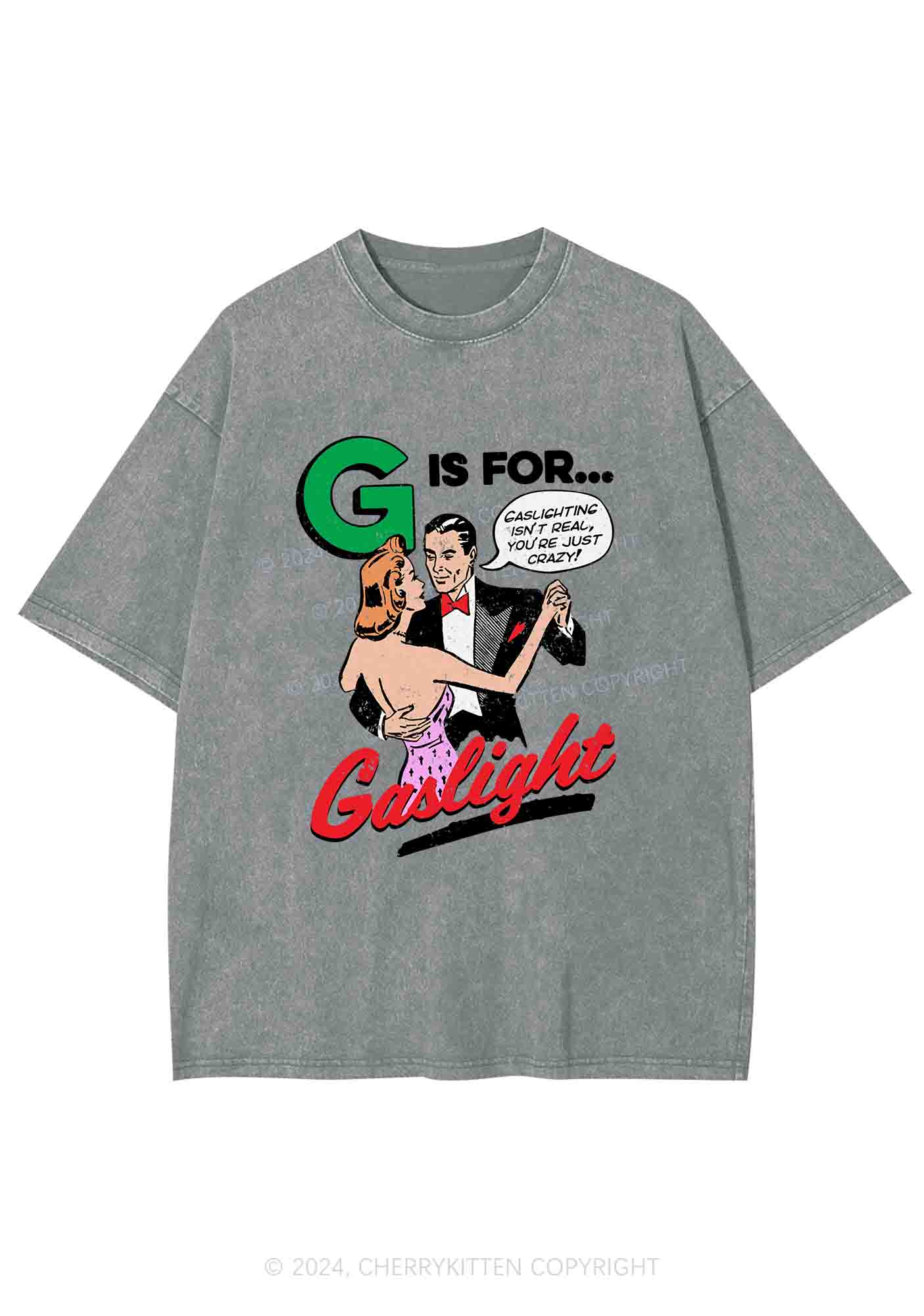 G Is For Gaslight Y2K Washed Tee Cherrykitten