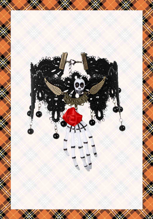 Halloween Skull Tassel Y2K Hairband