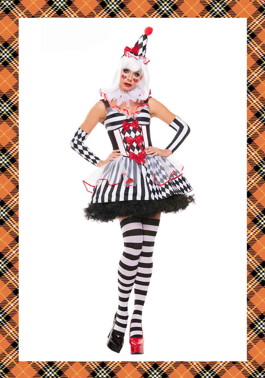 Circus Clown Y2K Halloween Cosplay Costume