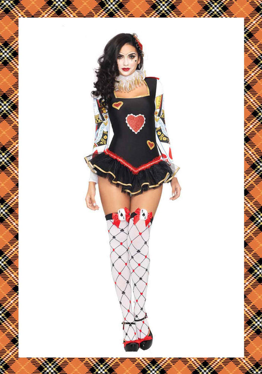 Playing Card Print Y2K Halloween Cosplay Costume