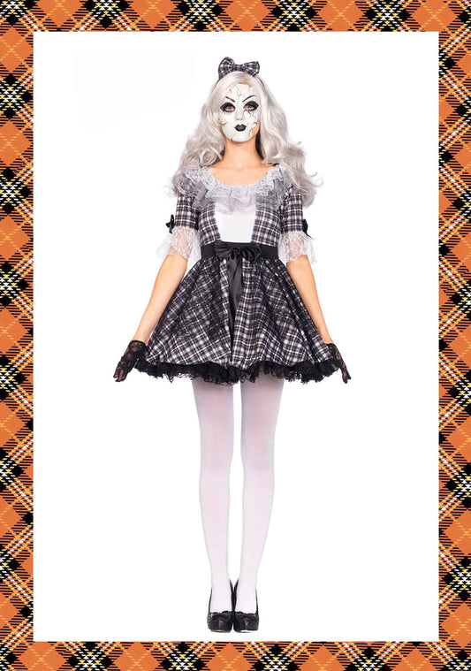 Bow Knot Lace Paneled Y2K Skirt Halloween Cosplay Costume