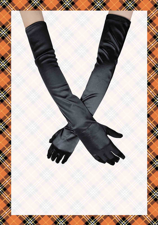 Halloween Y2K Satin Stretch Gloves