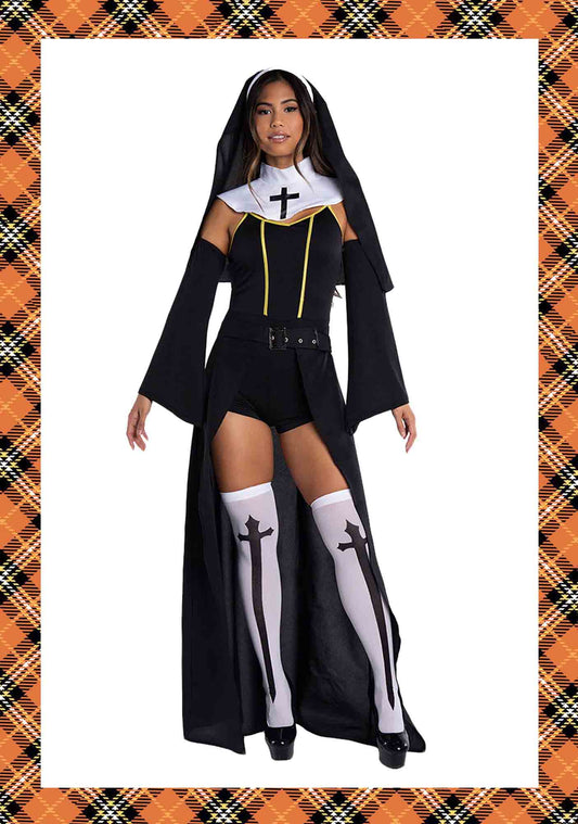 Nun Outfit Y2K Halloween Cosplay Costume