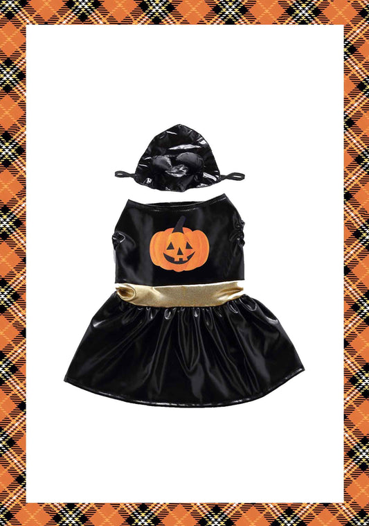Halloween Pumpkin Horn Y2K Skirt Dog Costume