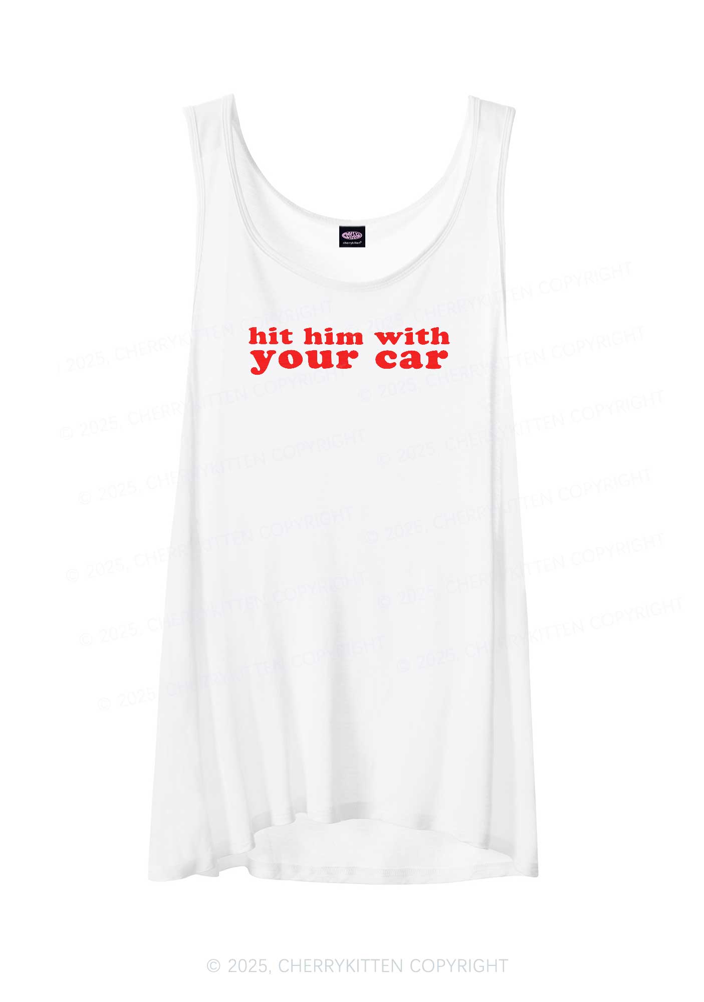 Hit Him Y2K Sheer Boyfriend Tank Cherrykitten