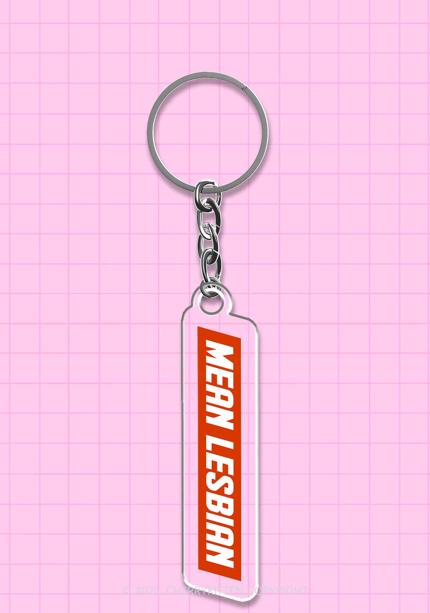Mean Lesbian Pride 1Pc Y2K Keychain Cherrykitten