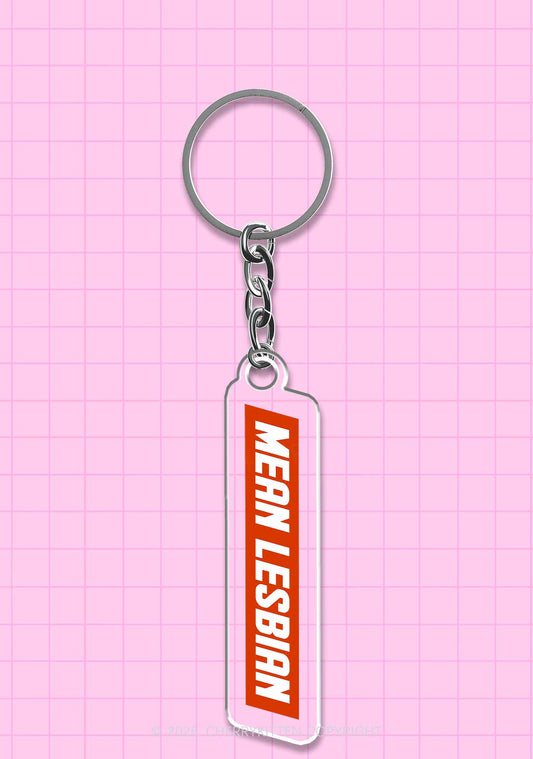 Mean Lesbian Pride 1Pc Y2K Keychain Cherrykitten