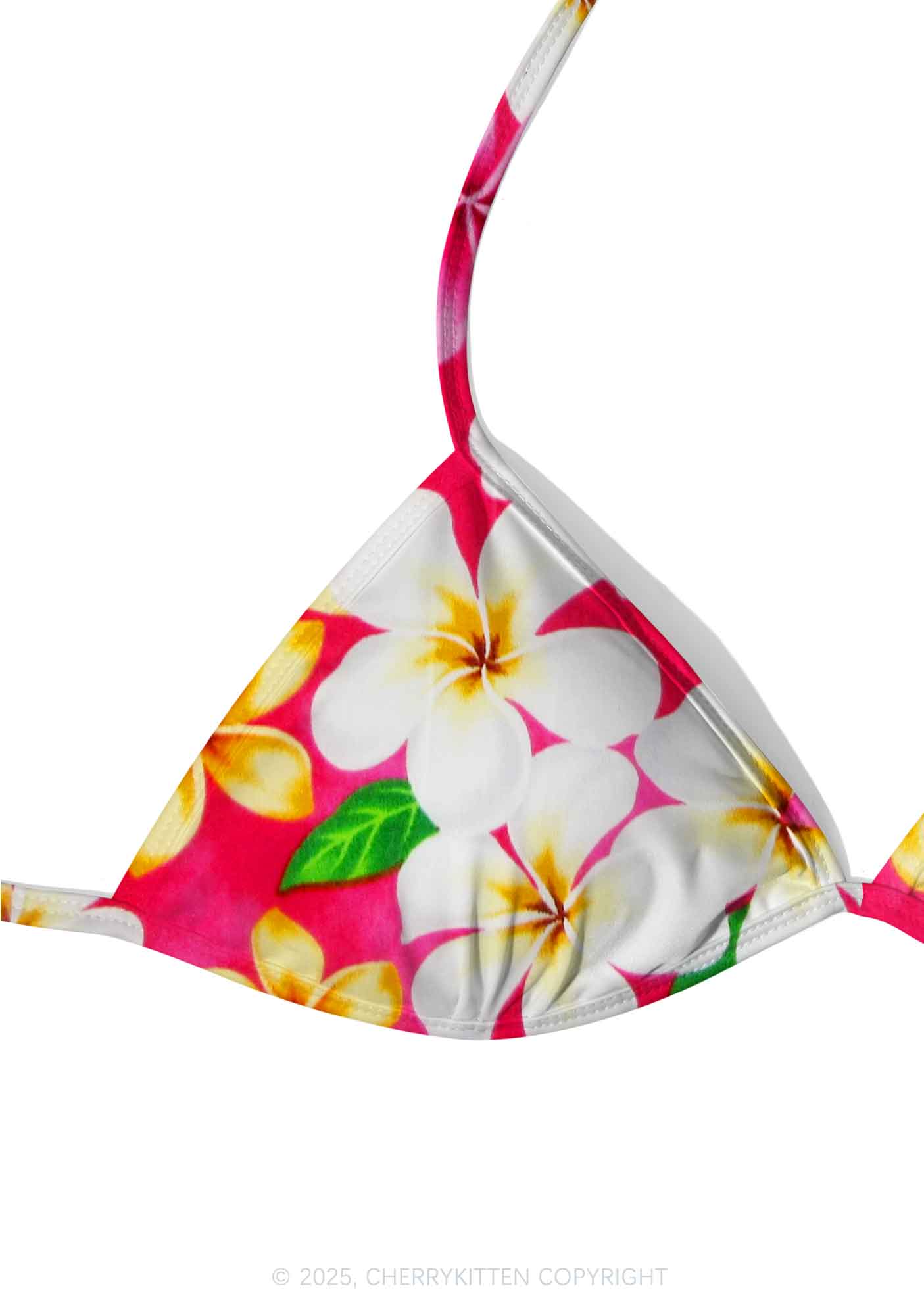 Pink Plumeria Y2K Print Bikini Set Cherrykitten