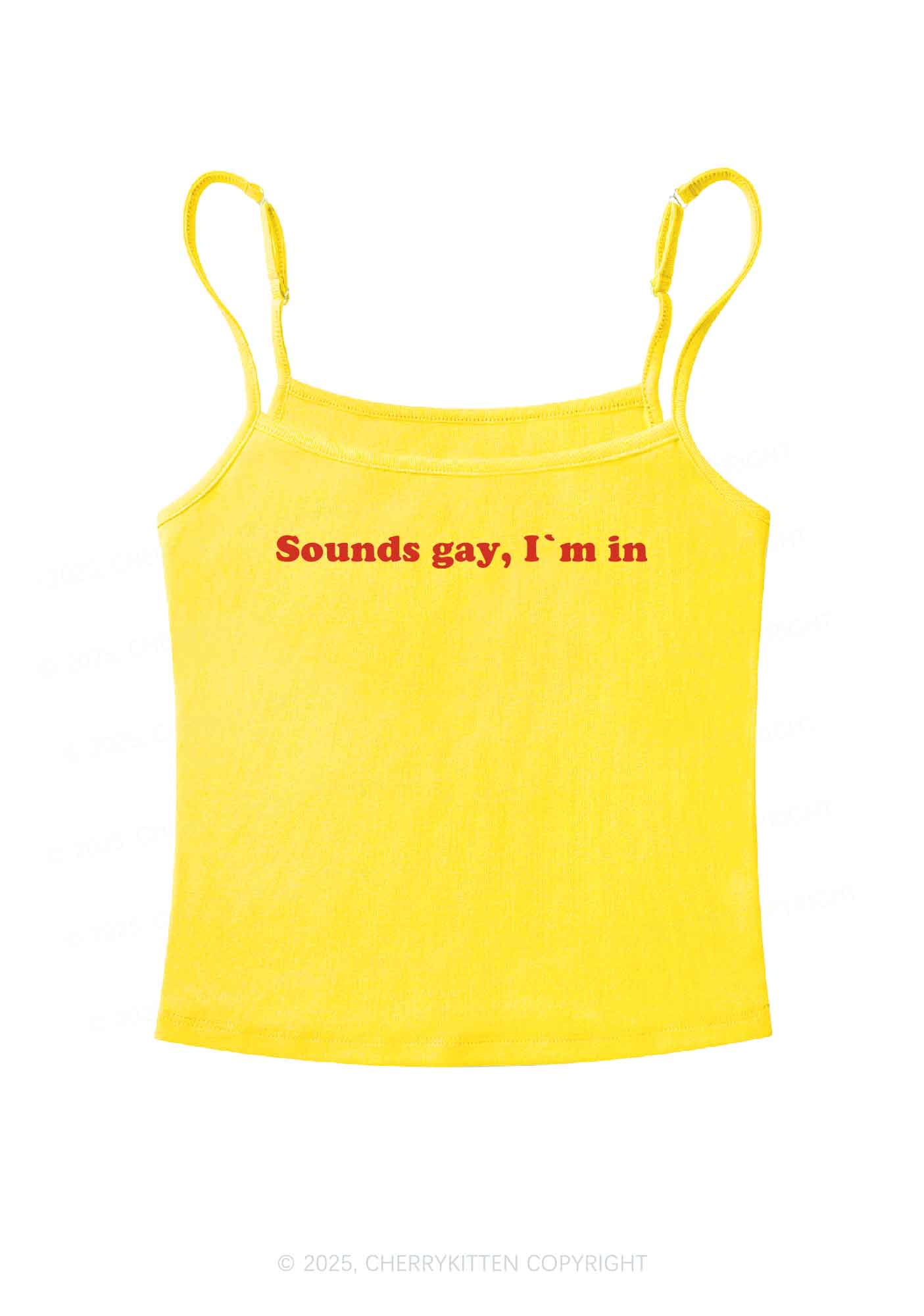 Sounds Gay Y2K Spaghetti Strap Cami Cherrykitten