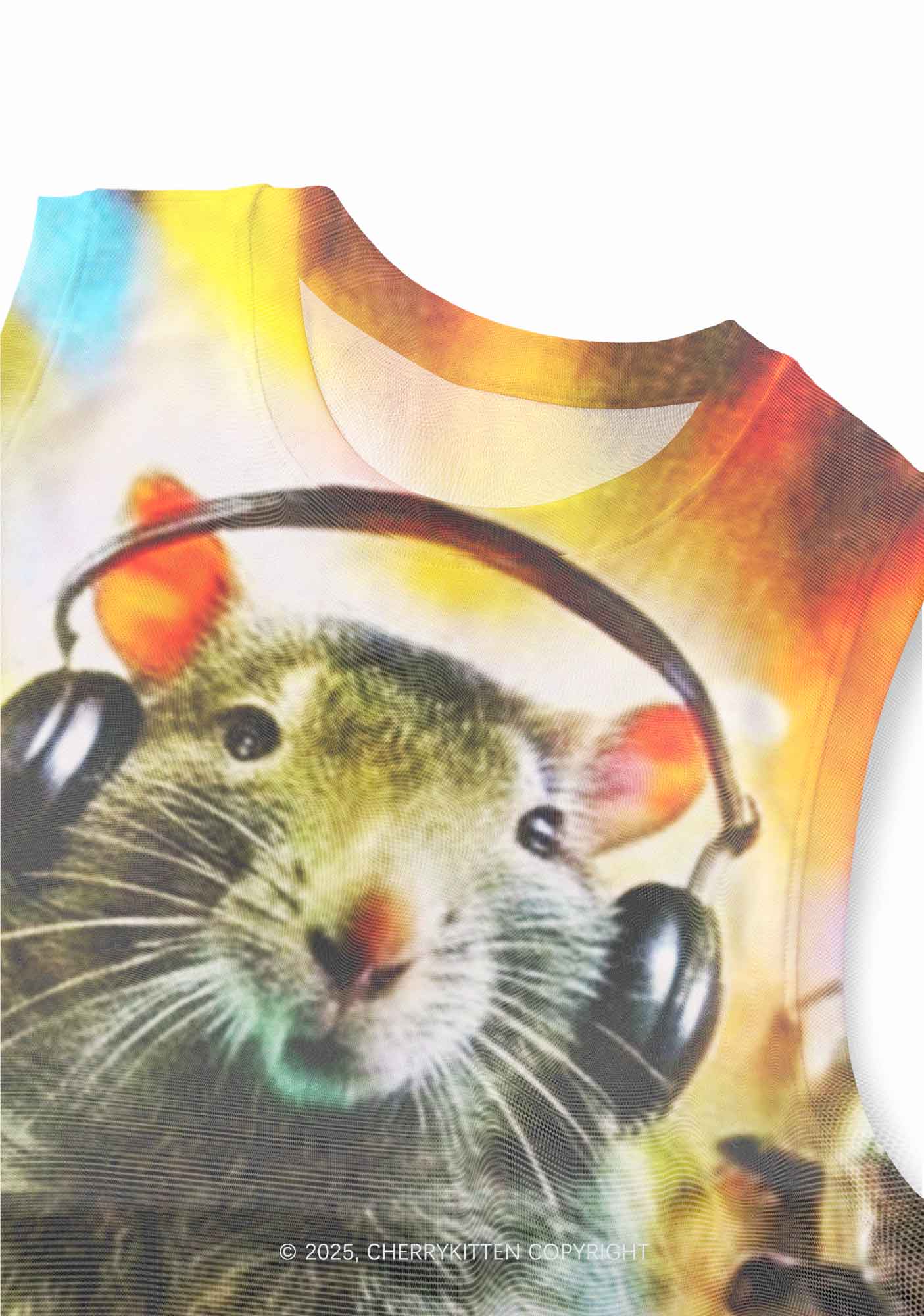Rats Party Y2K Mesh Muscle Tank Cherrykitten