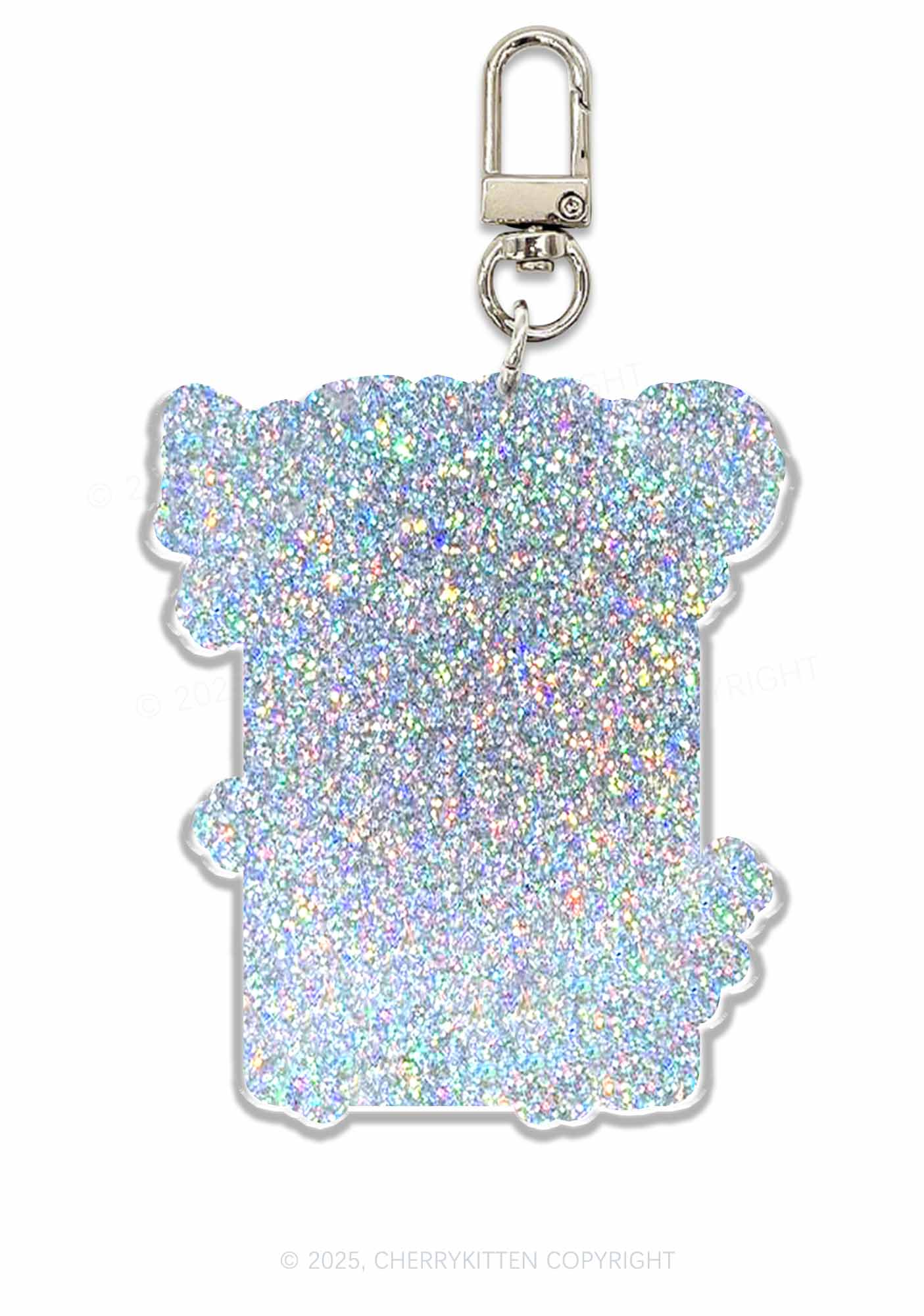 Halloween Rose Skeleton 1Pc Y2K Glitter Keychain Cherrykitten