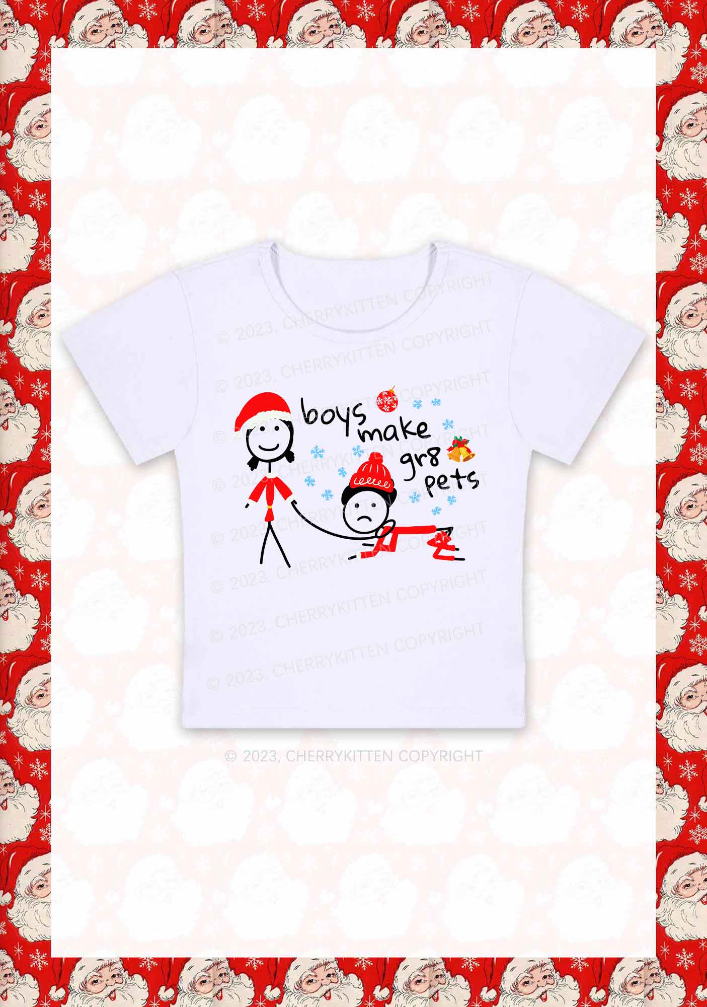 Boys Make Gr8 Pets Christmas Y2K Baby Tee Cherrykitten