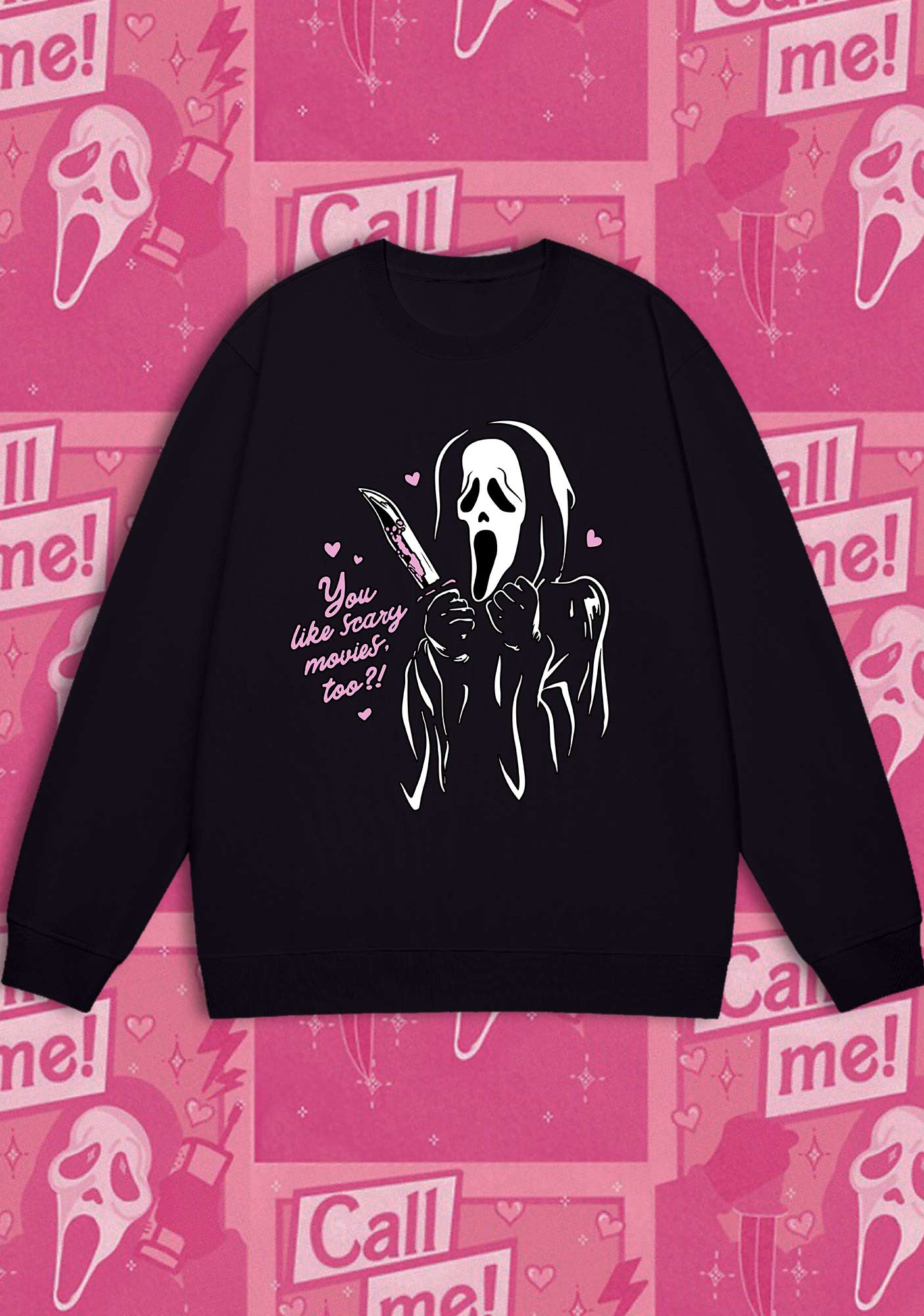 You Like Scary Movies Too Halloween Y2K Sweatshirt
