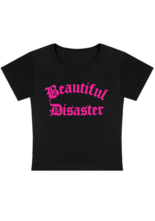 Beautiful Disaster Y2K Baby Tee