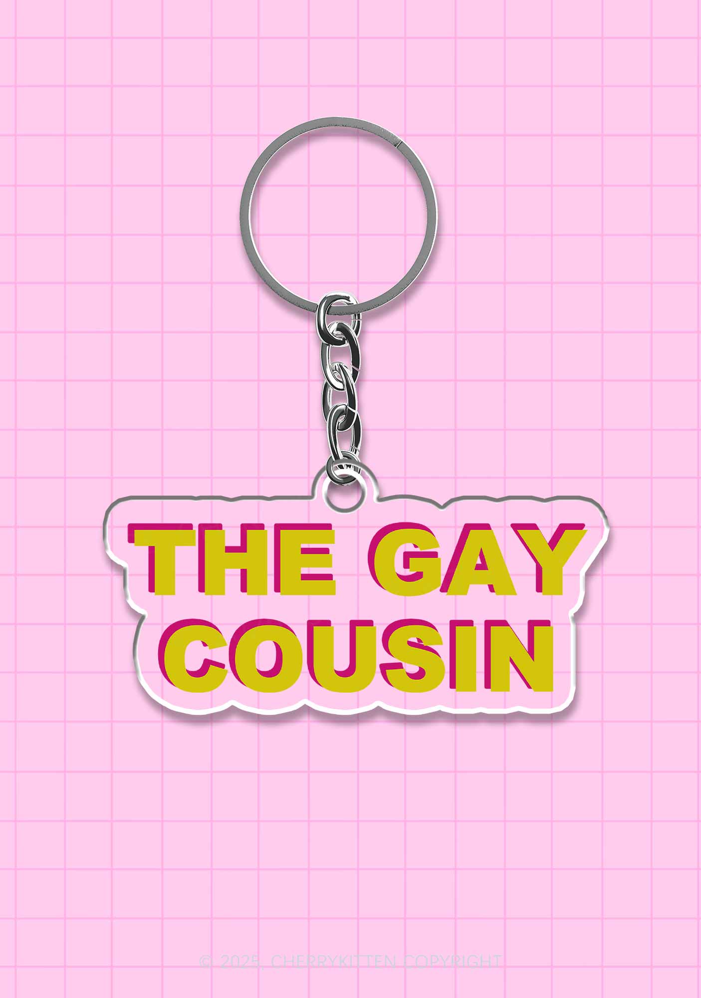 The Gay Cousin Pride 1Pc Y2K Keychain Cherrykitten