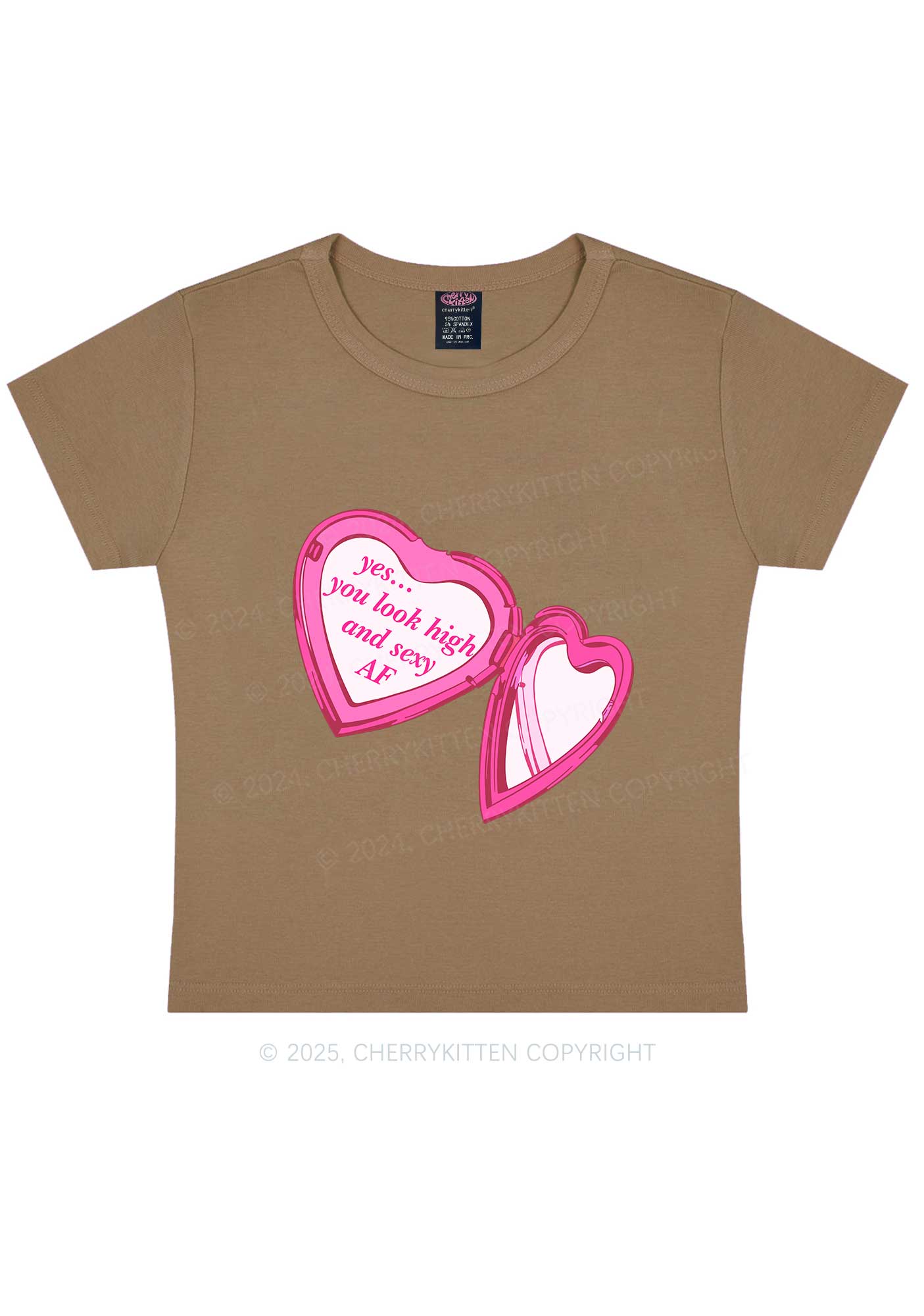Yes You Look High Y2K Baby Tee Cherrykitten