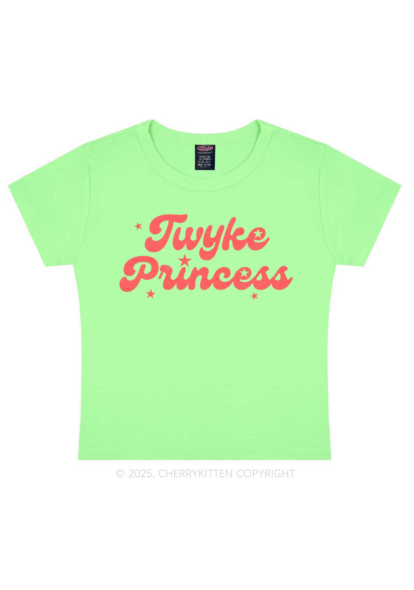Twyke Princess Pride Y2K Baby Tee Cherrykitten