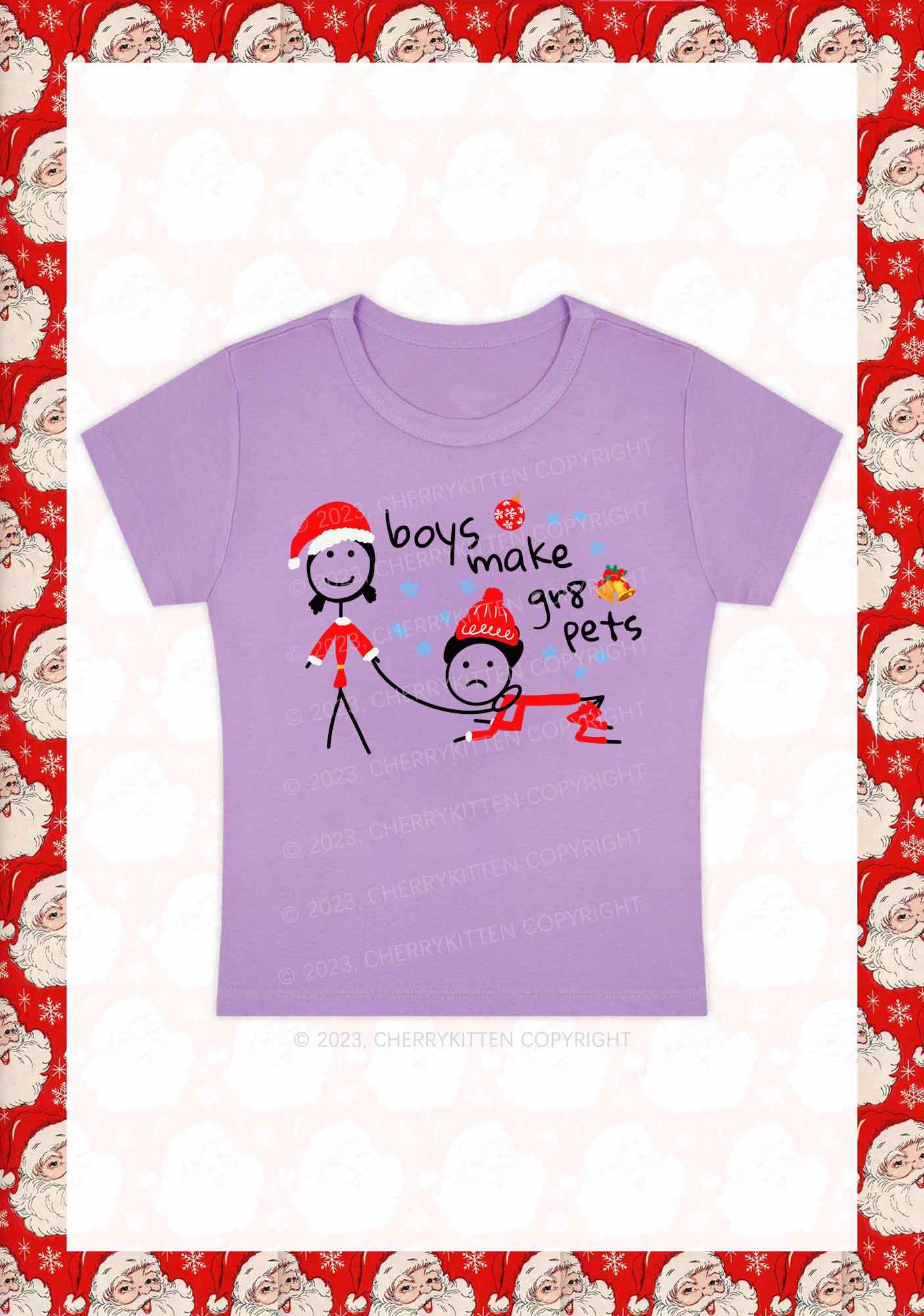 Boys Make Gr8 Pets Christmas Y2K Baby Tee Cherrykitten