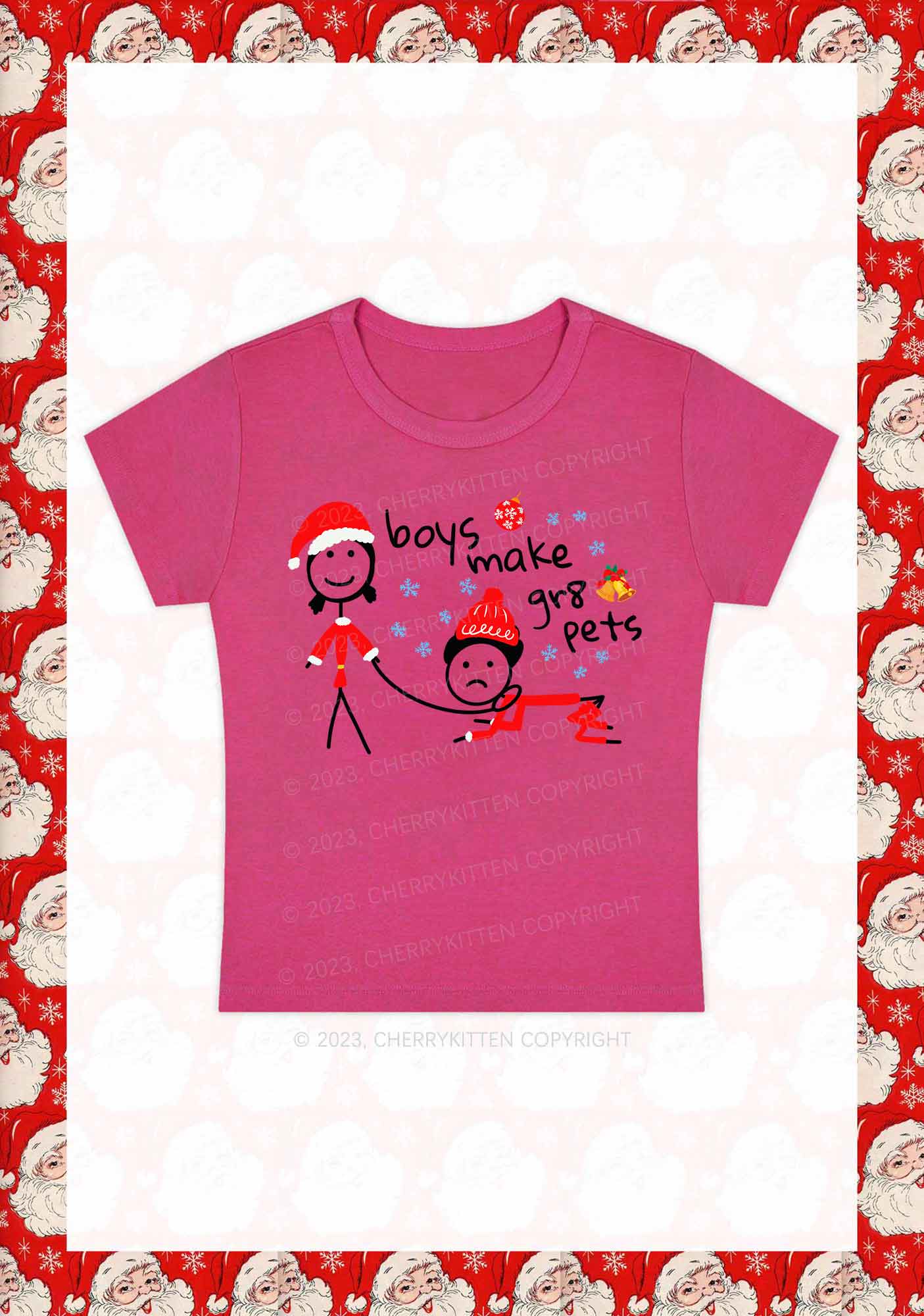 Boys Make Gr8 Pets Christmas Y2K Baby Tee Cherrykitten