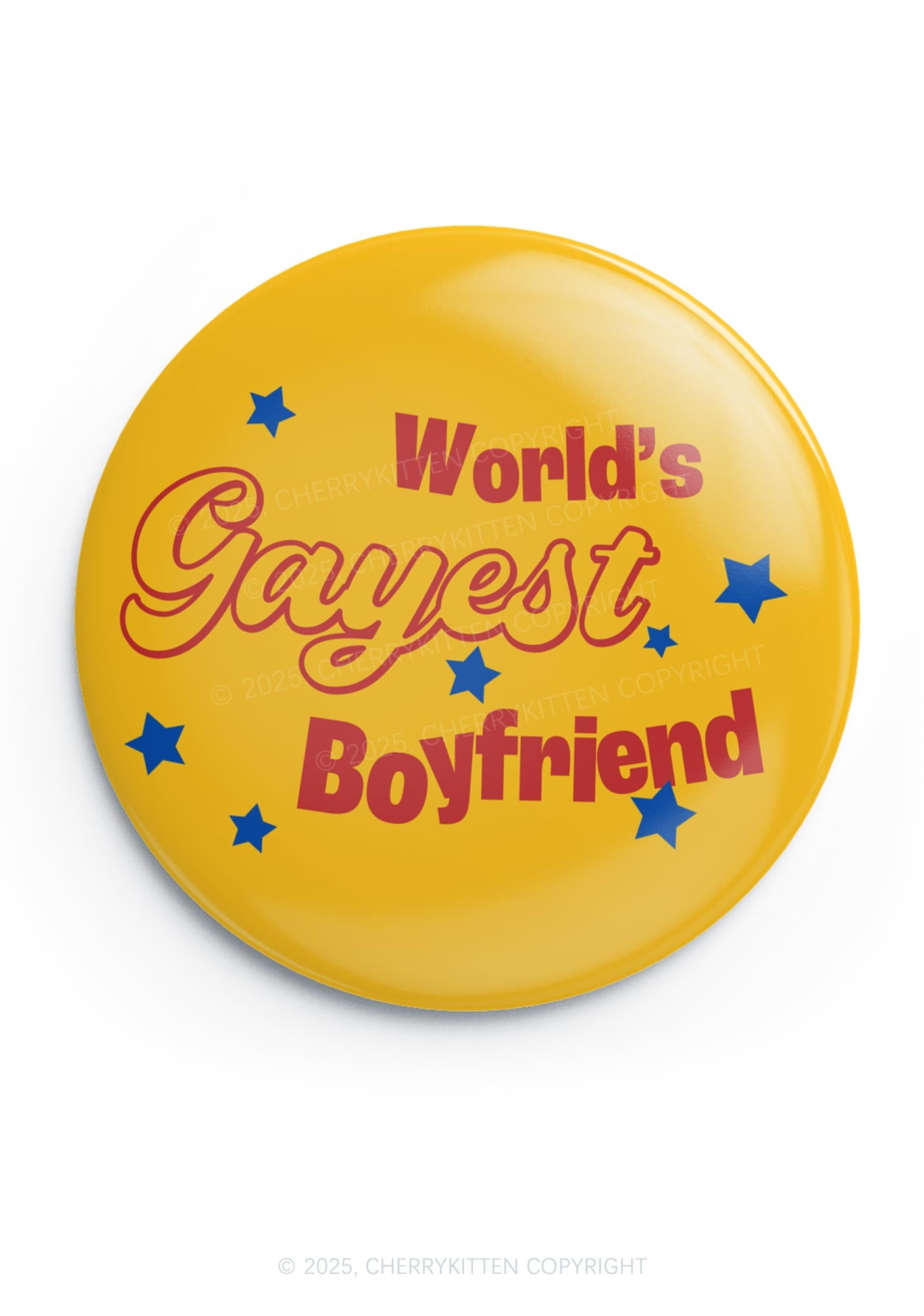 Worlds Gayest Boyfriend Pride 1Pc Y2K Pin Badge Cherrykitten