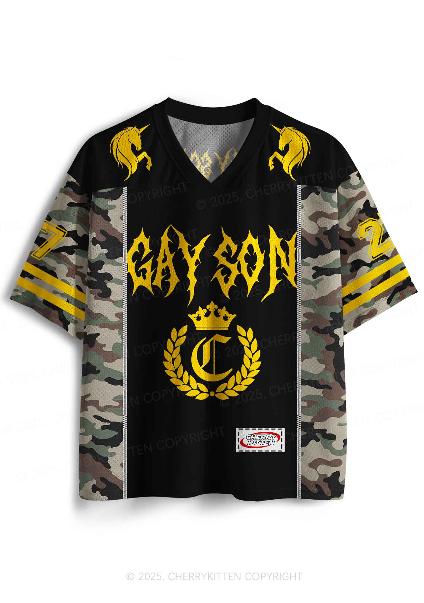 Custom Camouflage Gay Son Pride Y2K Sport Jersey Shirts Cherrykitten