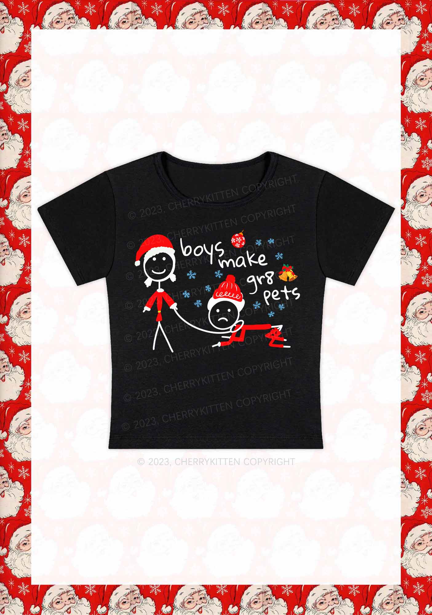 Boys Make Gr8 Pets Christmas Y2K Baby Tee Cherrykitten